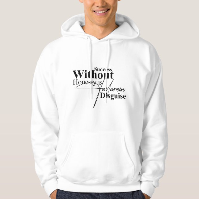 Veste À Capuche Sweatshirt à typographie d'intégrité inspirante (Devant)