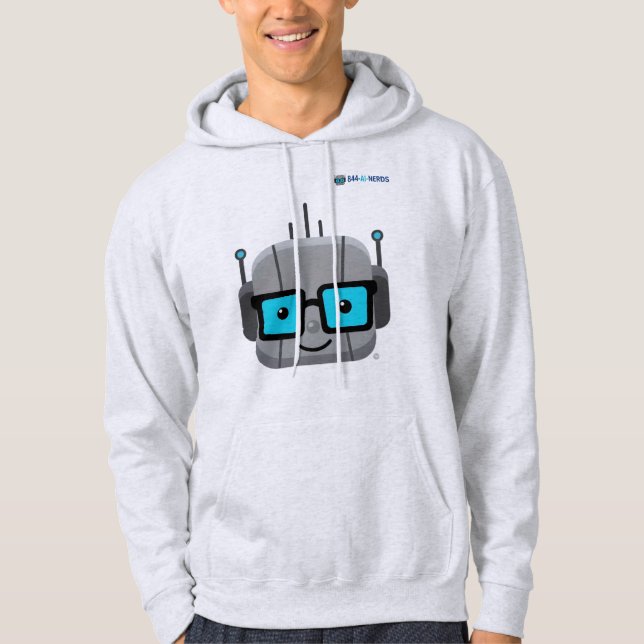 Veste À Capuche Sweatshirt AI Nerd : Codez en tout confort avec 84 (Devant)