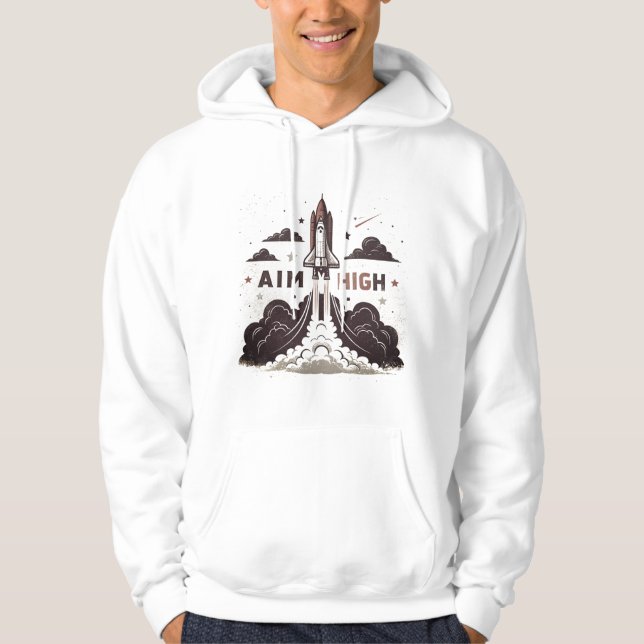 Veste À Capuche Sweatshirt Aim High – Citation Motivationnelle Ins (Devant)