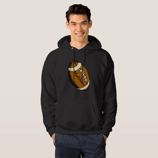 Veste À Capuche Sweatshirt Brown de football à capuchon (Devant entier)