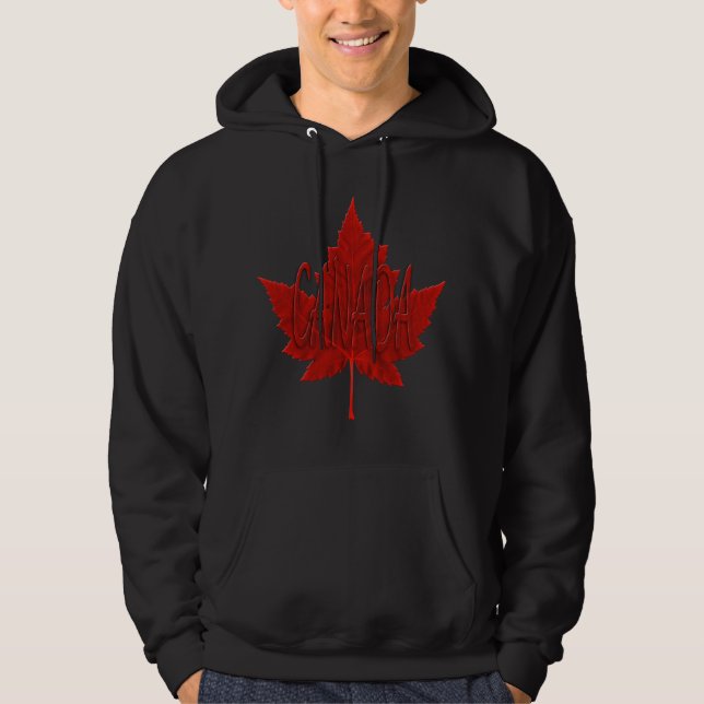 Veste À Capuche Sweatshirt Canada à capuchon de feuilles d'érable  (Devant)