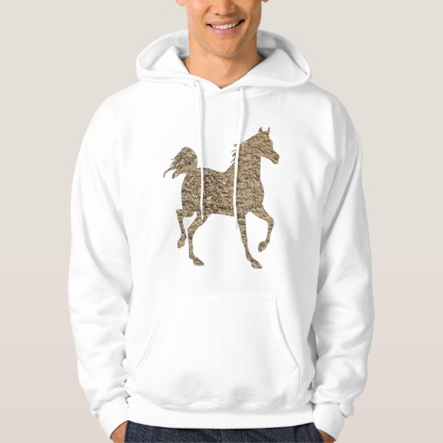 Veste À Capuche Sweatshirt Cheval Doré (Devant)