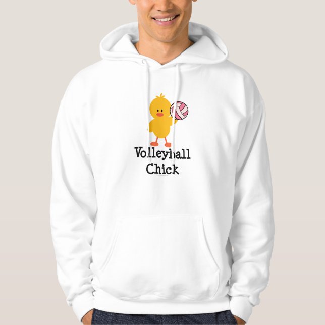 Veste À Capuche Sweatshirt de poussin de volleyball (Devant)
