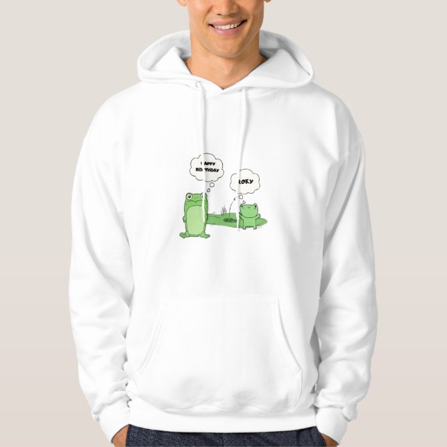 Veste À Capuche  Sweatshirt drôle de dessin animé vert mignon pour (Devant)
