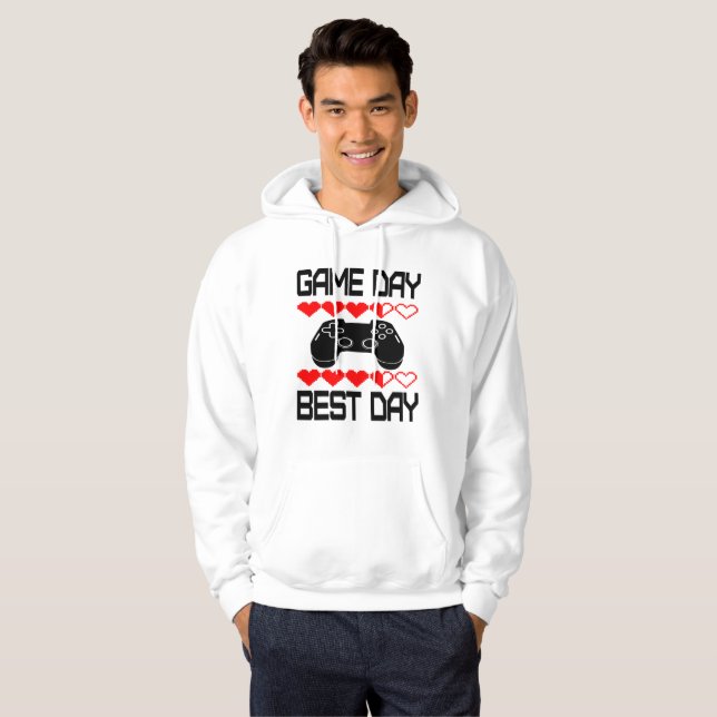 Veste À Capuche Sweatshirt du jour du jeu (Devant entier)