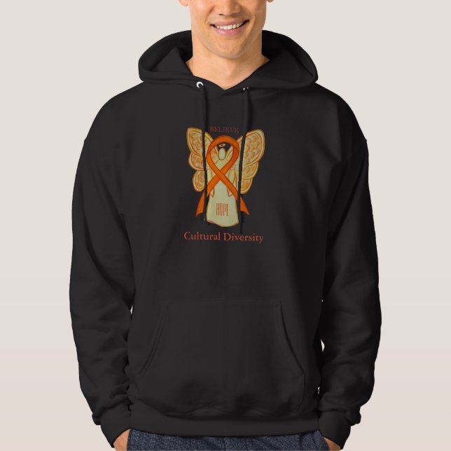Veste À Capuche Sweatshirt du ruban de sensibilisation à la divers (Devant)