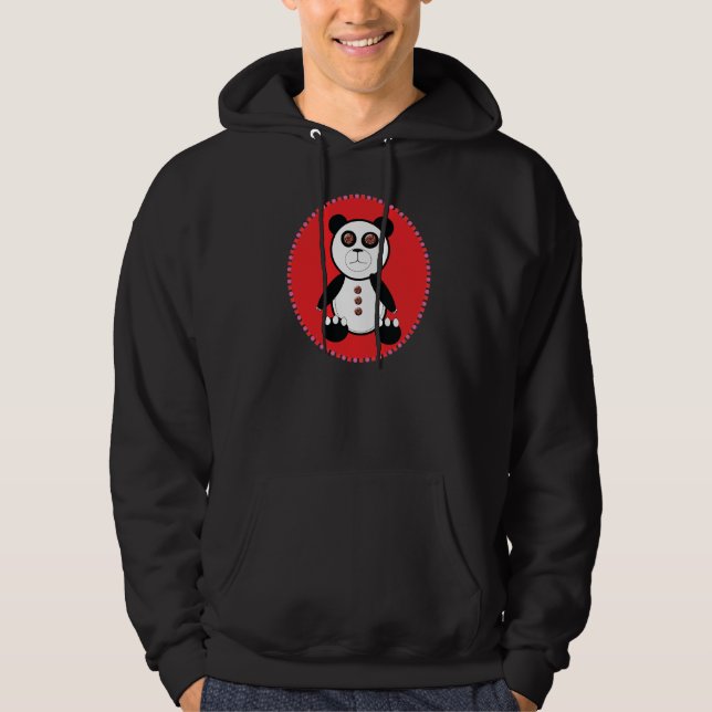 Veste À Capuche Sweatshirt foncé d'ours de bouton de sucrerie (Devant)