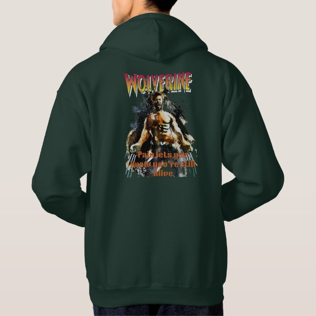 Veste À Capuche Sweatshirt graphique Wolverine (Dos)