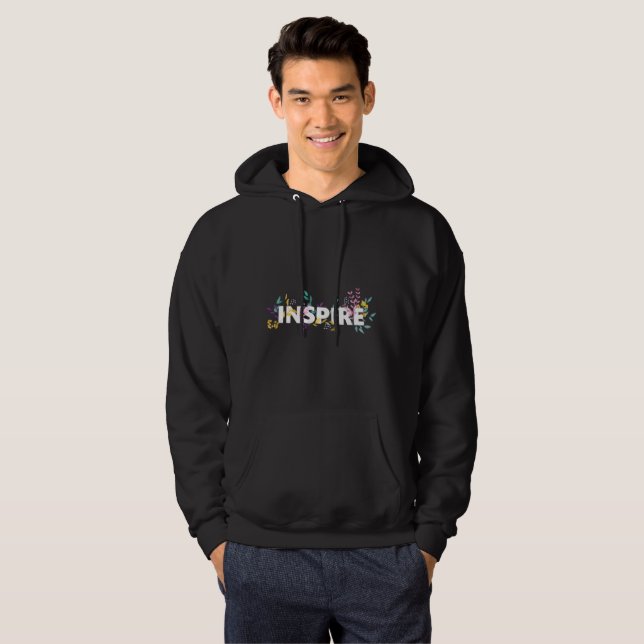 Veste À Capuche Sweatshirt Inspire Colorful Floral  (Devant entier)