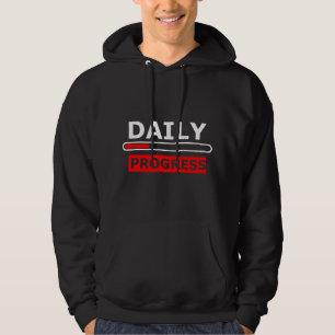 Veste À Capuche Sweatshirt Motivant Daily Progress – Red Smile