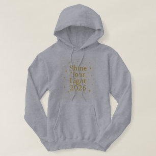 Veste À Capuche Sweatshirt Motivant Étoilé « Brillez Votre Lumière