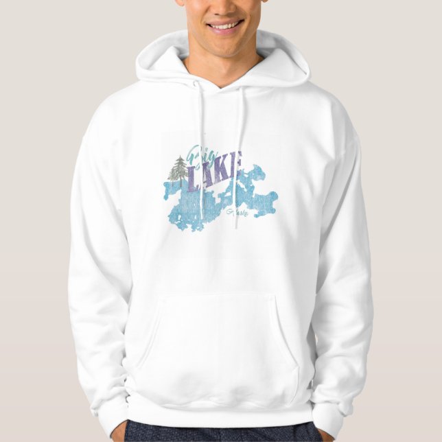 Veste À Capuche Sweatshirt ou T-shirt Big Lake Alaska en détresse (Devant)