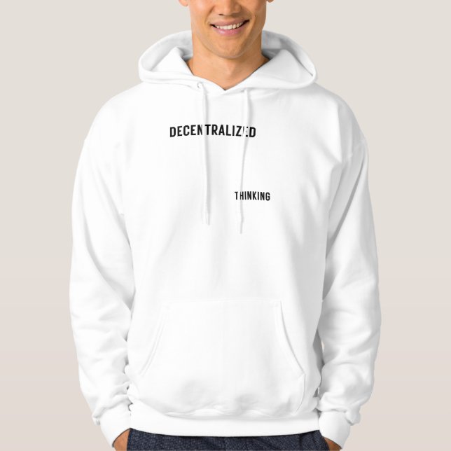Veste À Capuche Sweatshirt Pensée Décentralisée Typographie Cyniqu (Devant)