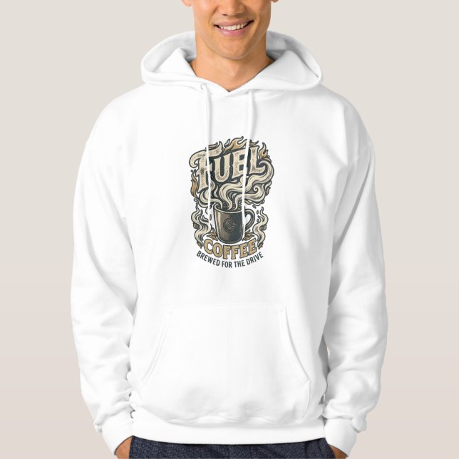 Veste À Capuche Sweatshirt pour amateur de café rétro (Devant)