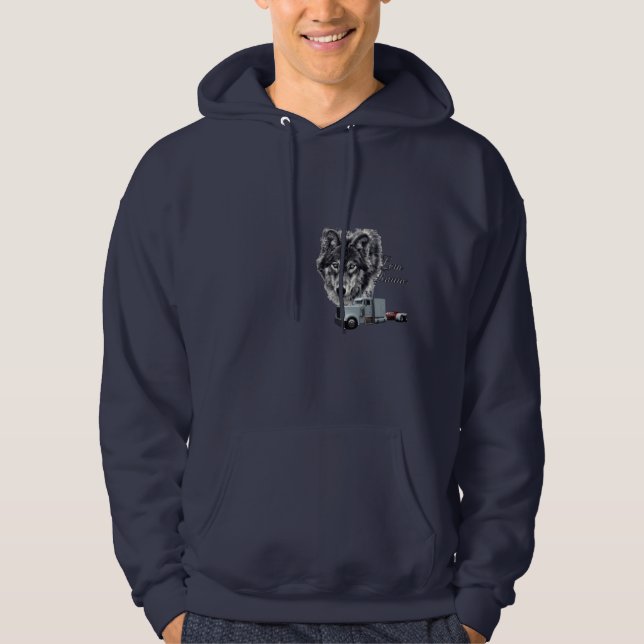 Veste À Capuche Sweatshirt solitaire de camionneur de coureur (Devant)