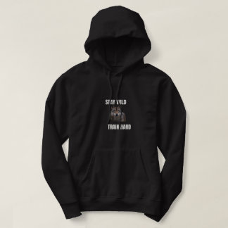 Veste À Capuche Sweatshirt Stay Wild Train Hard Wolf Hoodie Fitnes