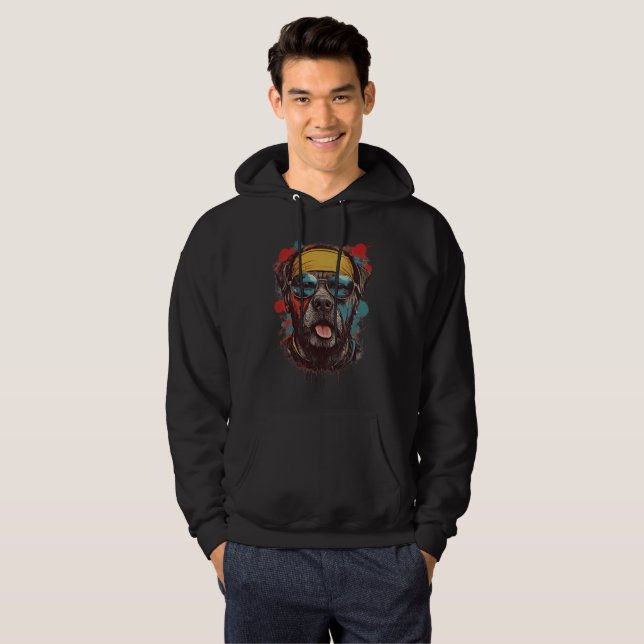 Veste À Capuche Sweatshirt urbain Rottweiler Swagger (Devant entier)
