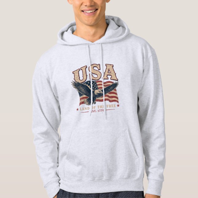 Veste À Capuche Sweatshirt USA vintage (Devant)