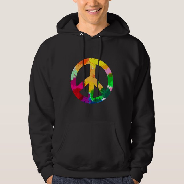 Veste À Capuche SYMBOLE Abstrait MONDIAL DE LA PAIX (Devant)