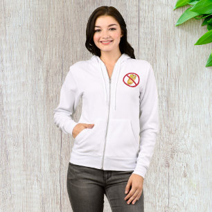 Veste À Capuche Symbole alimentaire interdit Femmes Full-Zip