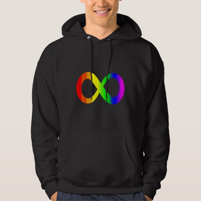 Veste À Capuche Symbole d'autisme d'infini (Devant)