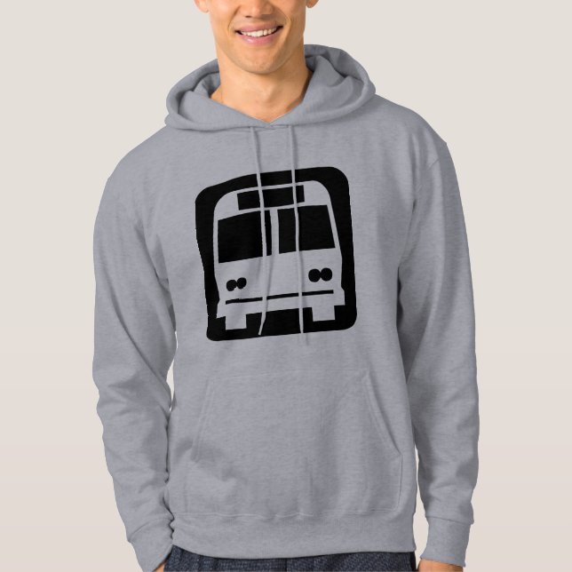 Veste À Capuche Symbole de bus - Noir (Devant)