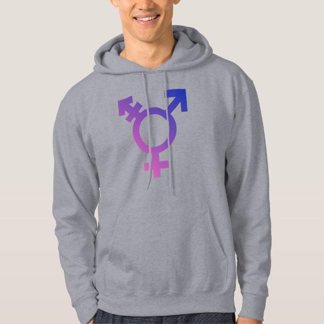 Veste À Capuche Symbole de fierté trans (Devant)