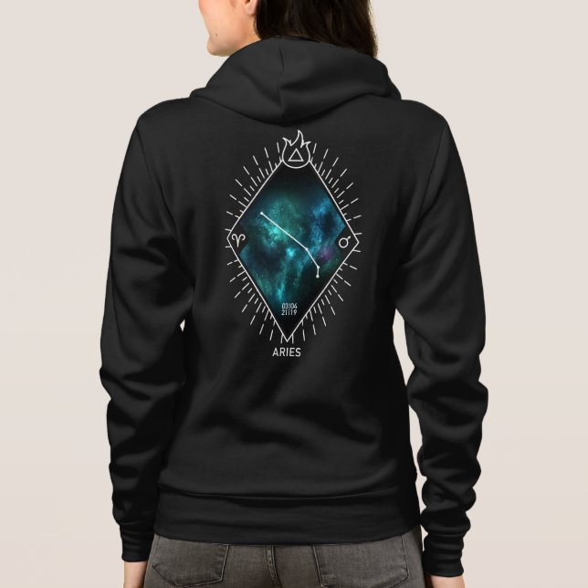 Veste À Capuche Symbole de la constellation et du zodiaque d'Aries (Dos)