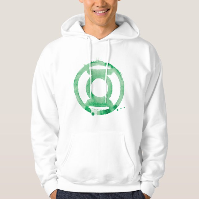 Veste À Capuche Symbole de la lanterne de café - Vert (Devant)