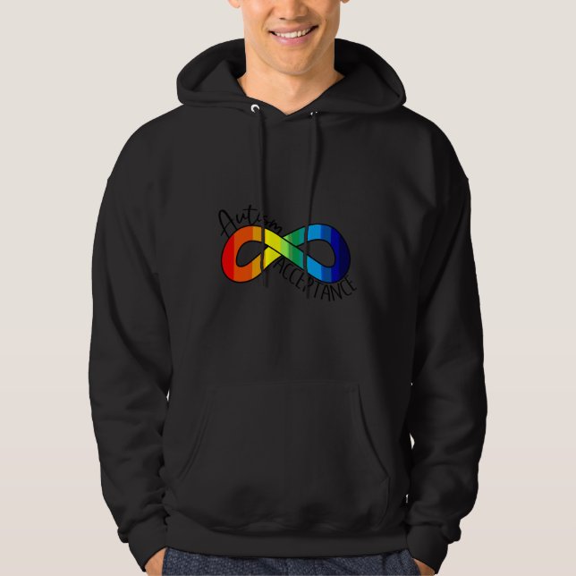 Veste À Capuche Symbole d'infini arc-en-ciel (Devant)