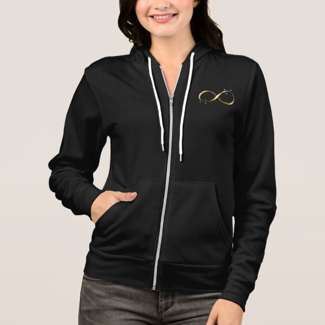 Veste À Capuche Symbole d'infini doré (Devant)