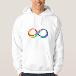 Veste À Capuche Symbole d'infinité arc-en-ciel stratifié