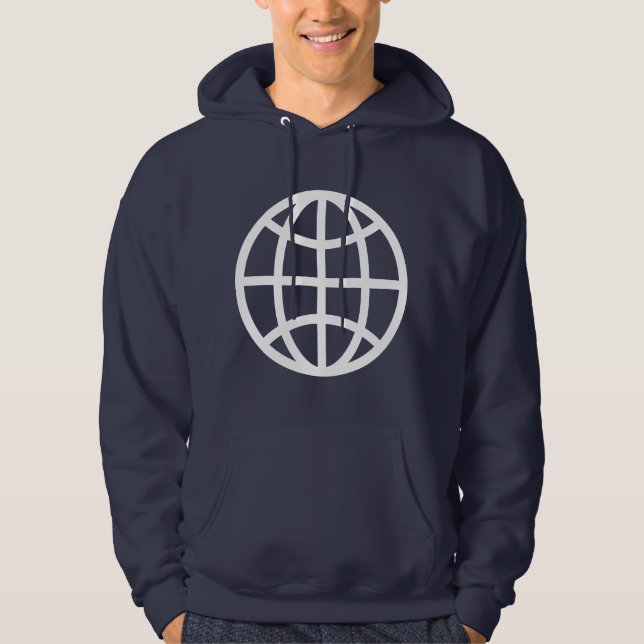 Veste À Capuche Symbole du monde - Blanc (Devant)