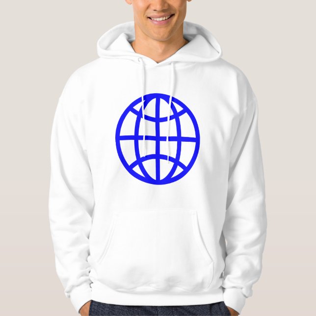 Veste À Capuche Symbole du monde - Bleu (Devant)