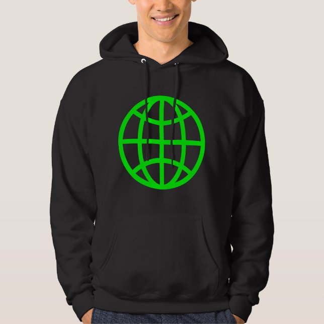 Veste À Capuche Symbole du monde - Vert (Devant)