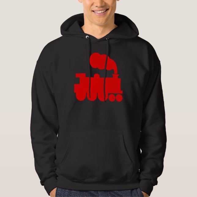 Veste À Capuche Symbole du train à vapeur - Rouge (Devant)