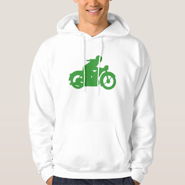 Veste À Capuche Symbole moto vert (Devant)