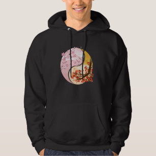 Veste À Capuche Symboles de Chine du Ying et du Yang Plante