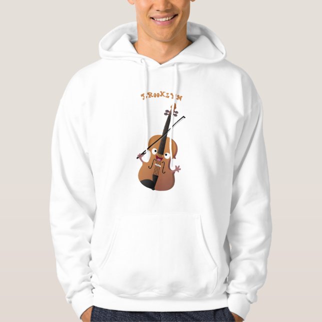 Veste À Capuche Sympa drôle violon personnage de dessin animé (Devant)