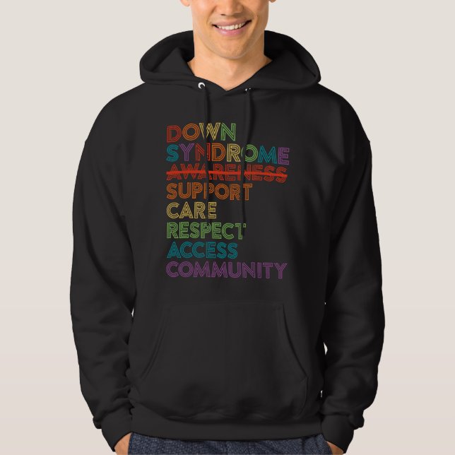 Veste À Capuche Syndrome de Down Sensibilisation Soins Respect Acc (Devant)