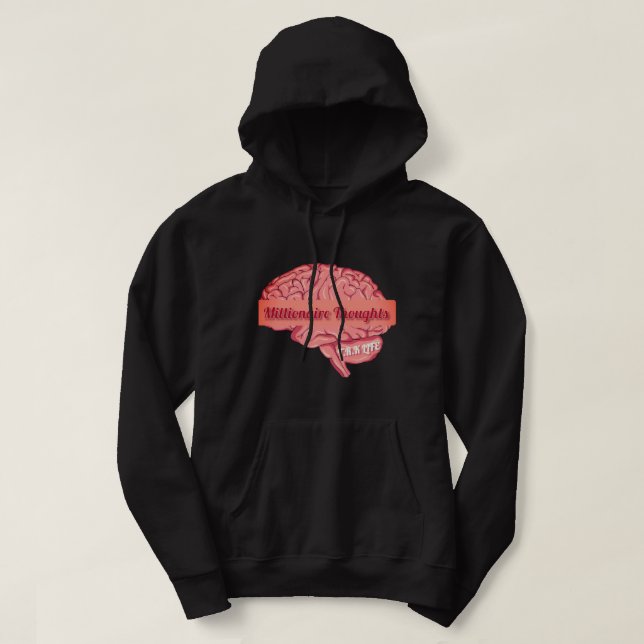 VESTE À CAPUCHE T.R.K MILLIONAIRE THOUGHTS CAPUCHE À CORDON  (Design devant)