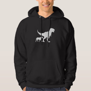 Veste À Capuche T-Rex Marcher un chien Drôle Dalmatien Papa Amoure