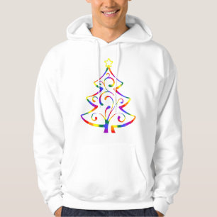 Veste À Capuche T-shirt à capuche arbre de Noël Fierté LGBT+