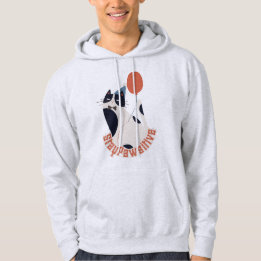 Veste À Capuche T-shirt à capuche cadeau chat motivant Restez Paws