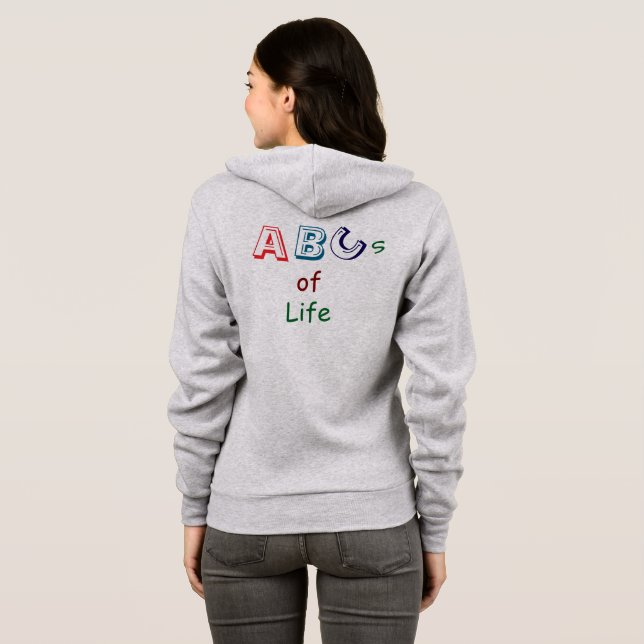 Veste À Capuche T-Shirt ABC de la vie (Dos entier)