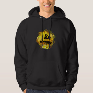 Veste À Capuche T-Shirt artistique papillon floral doré "Soyez heu