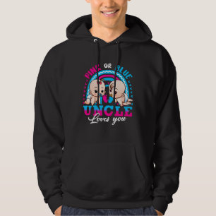 Veste À Capuche T-shirt bébé révélation de genre Oncle t'aime rose