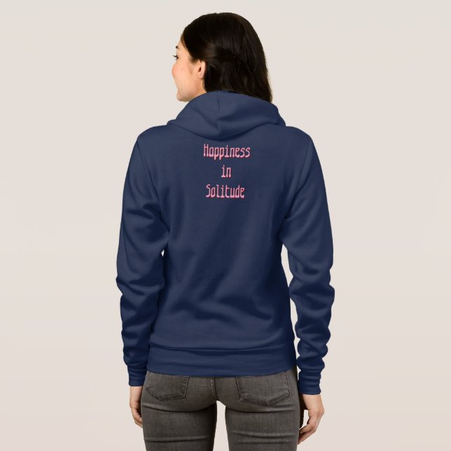 Veste À Capuche T-Shirt Bonheur dans la Solitude (Dos entier)