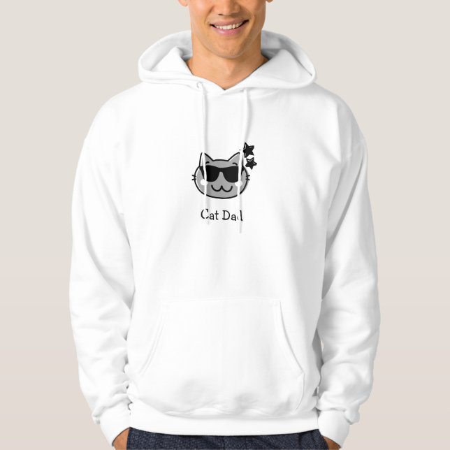 Veste À Capuche T-shirt CAT DAD (Devant)