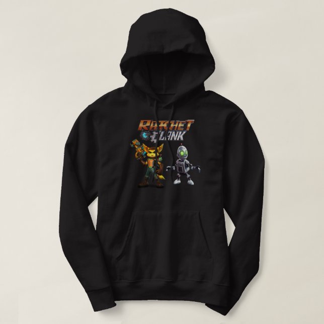 Veste À Capuche T-shirt classique à cliquet et Clank (Design devant)